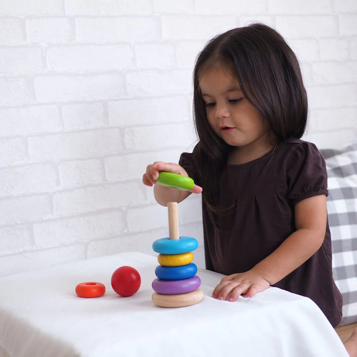 Wooden Rainbow Stacking Ring