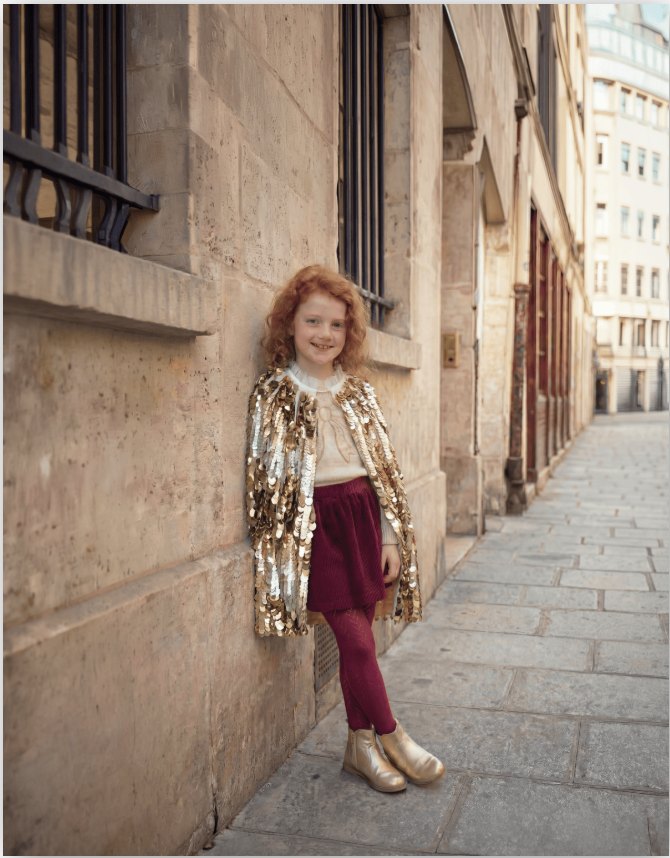 The 5th Avenue Pailette Cape, Gold