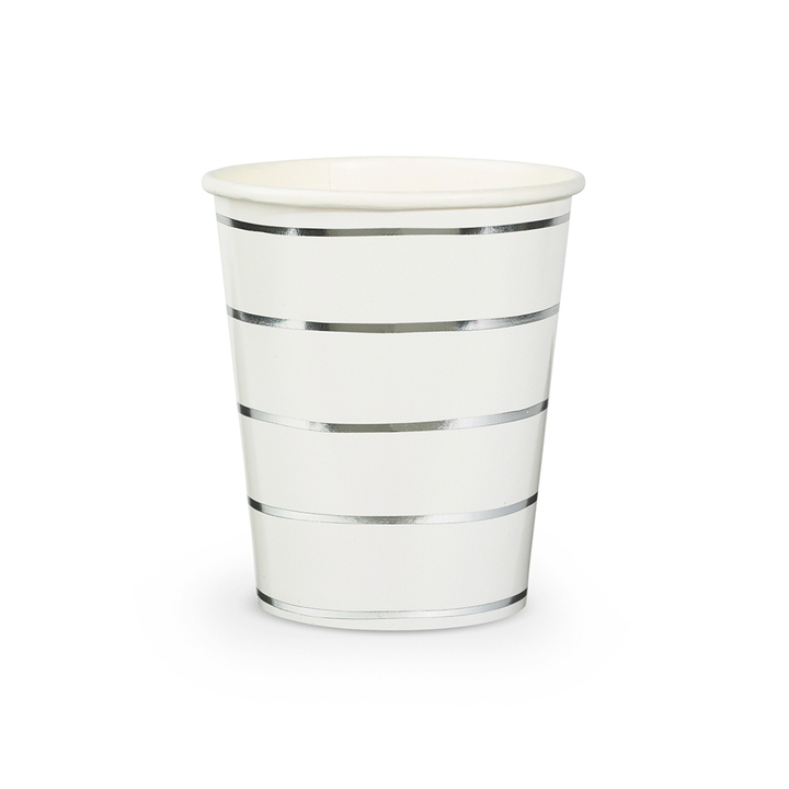 Frenchie Metallic Striped 9oz Cups Gold