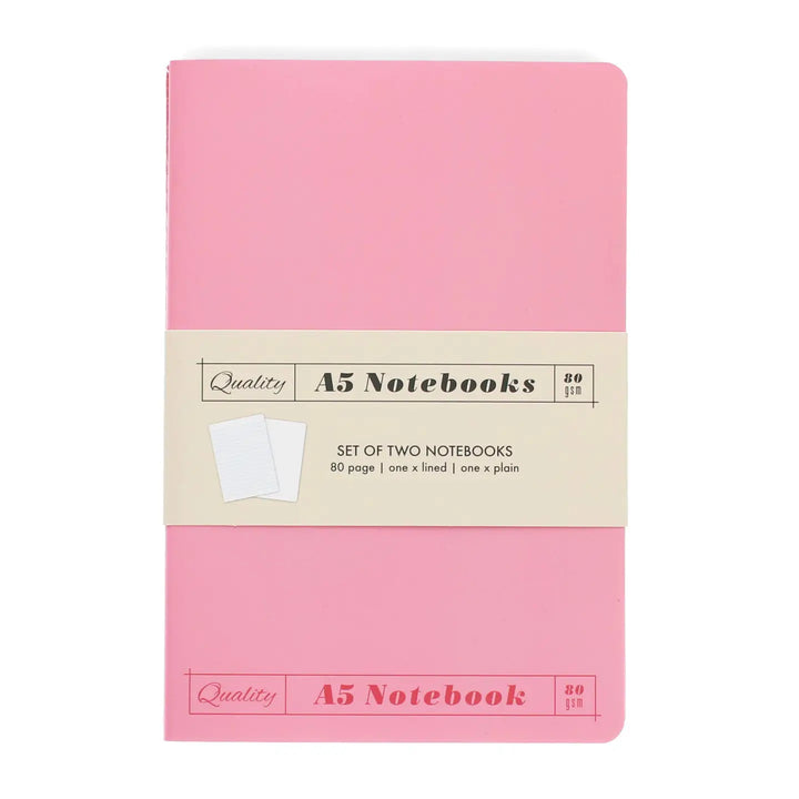 Pink A5 Notebooks Set