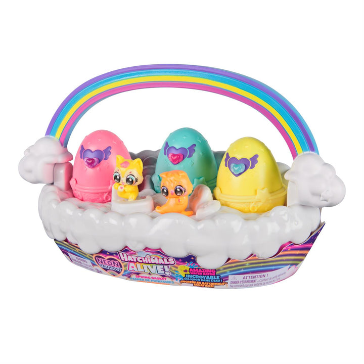Hatchimals Alive, Neon Rainbow Spring Basket