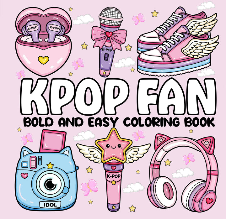 K-Pop Fan Bold and Easy Coloring Book