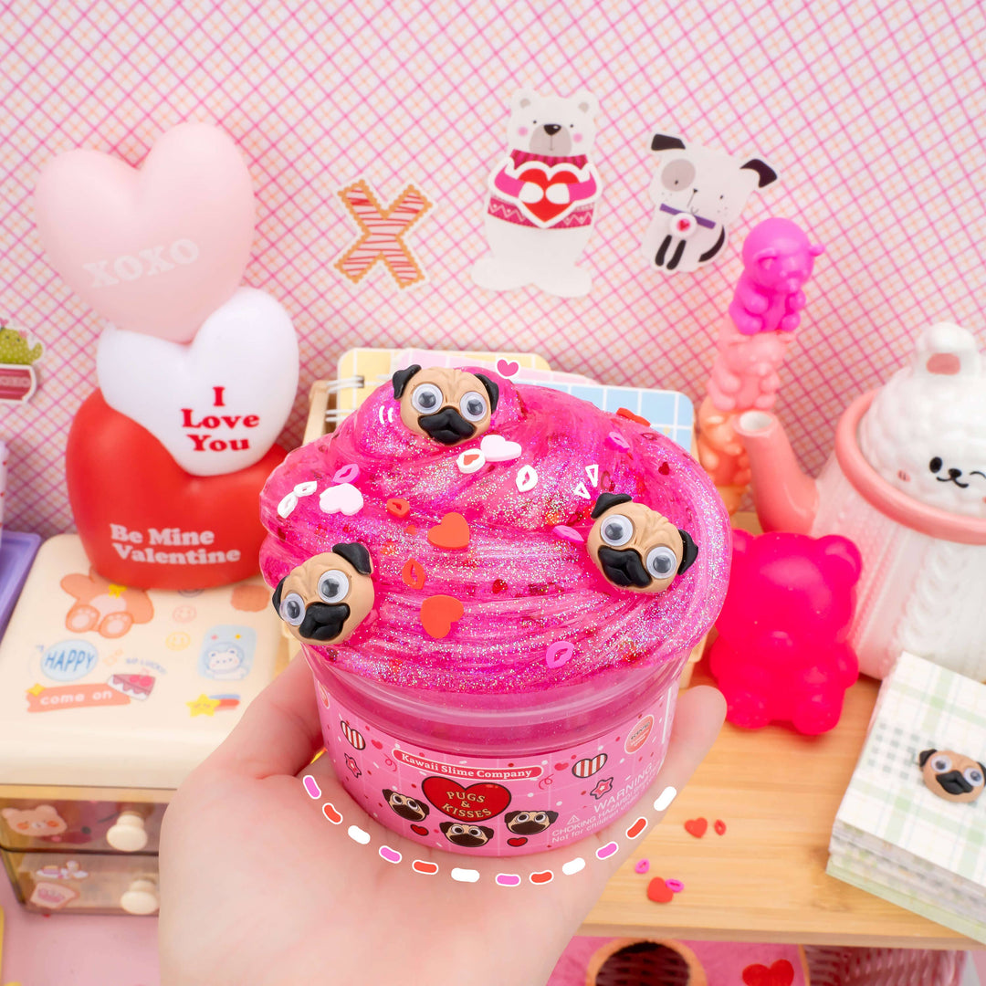 Pugs & Kisses Clear Signature Dome™ Slime