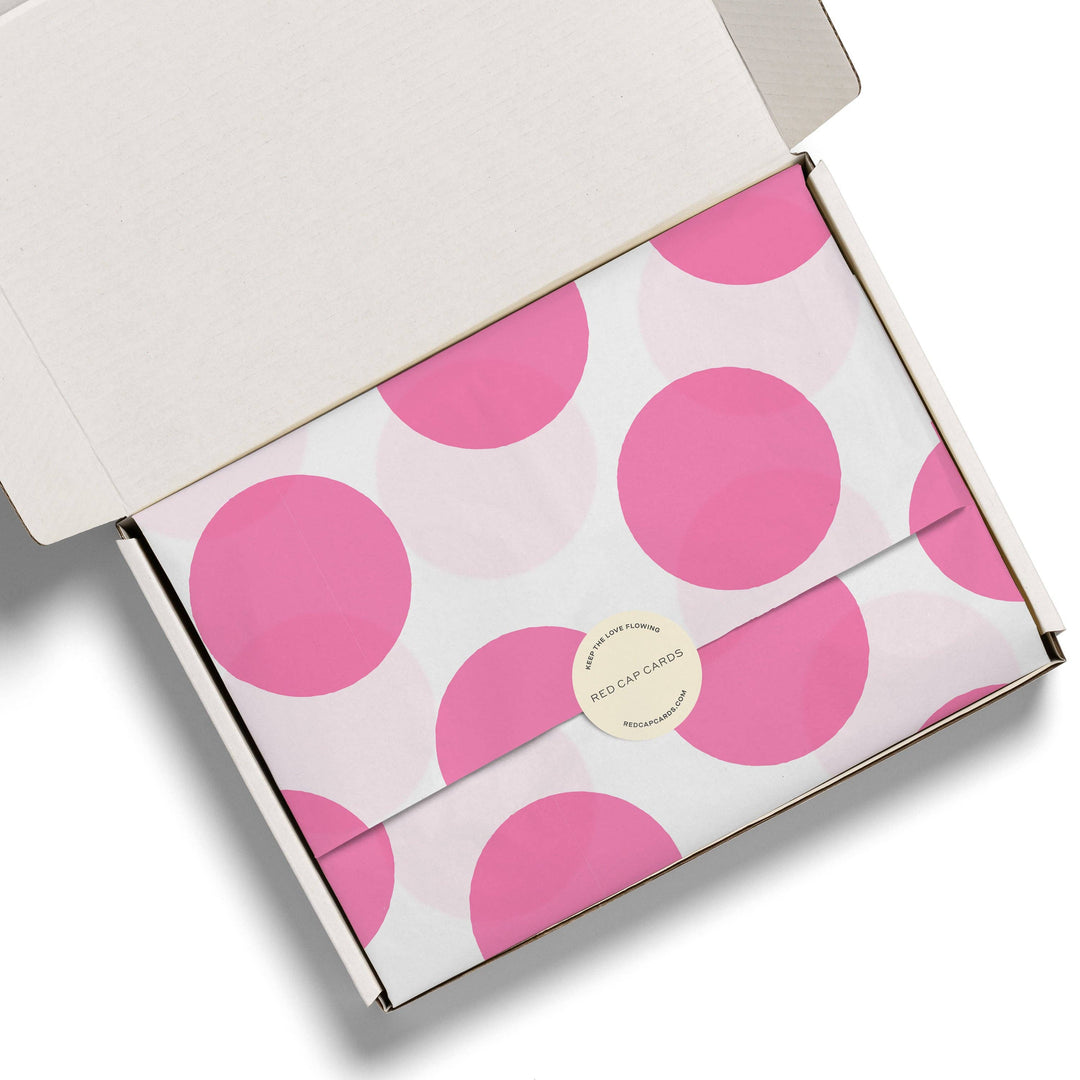 Pink Dots tissue paper: 5 Sheets