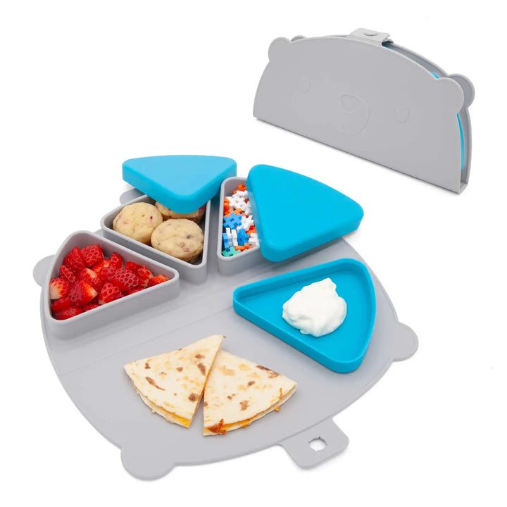 Grey On the Go Snack Activity Mat Pebble