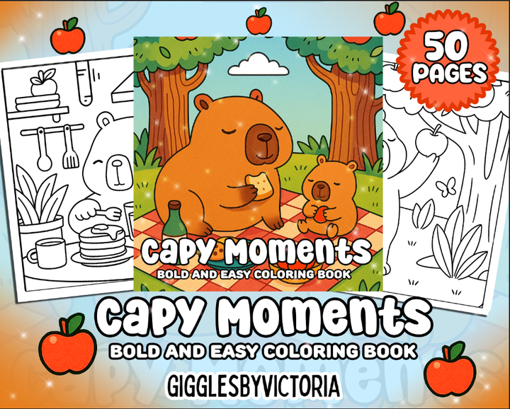 Capy Moments Bold and Easy Coloring Book
