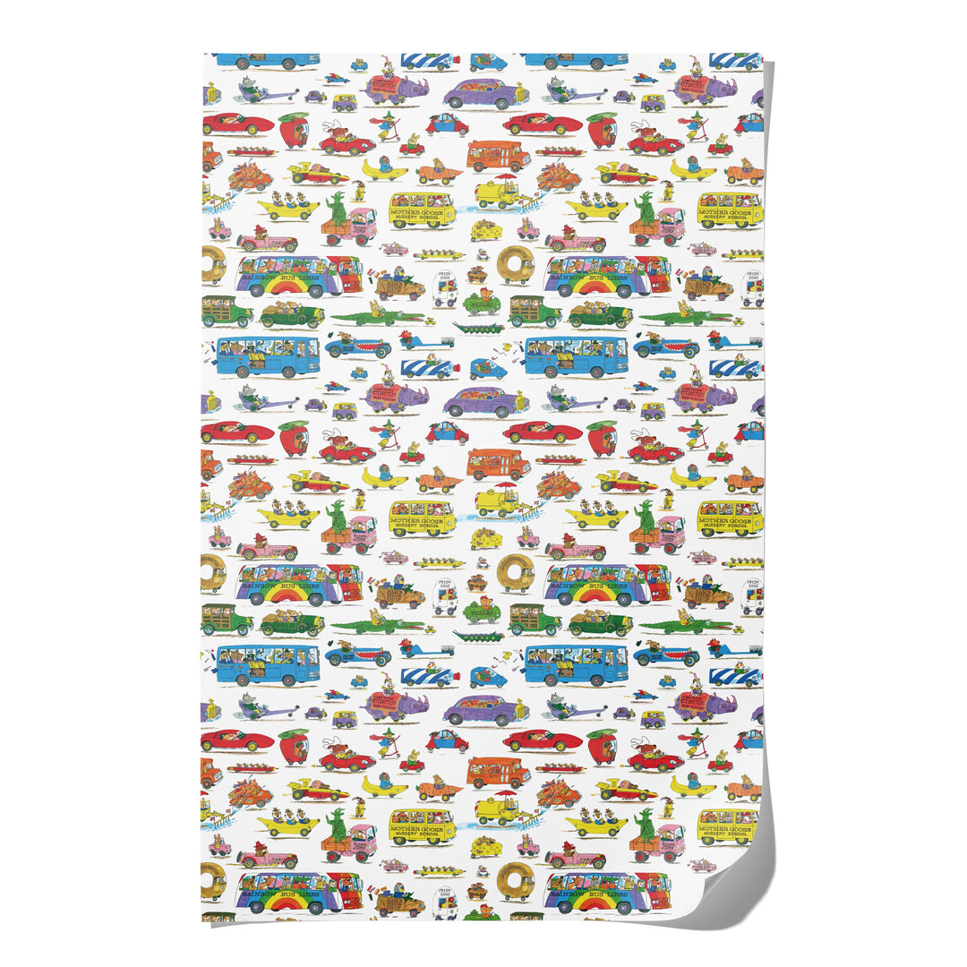 Richard Scarry Busytown Cars wrapping paper: Roll of 3 Sheets