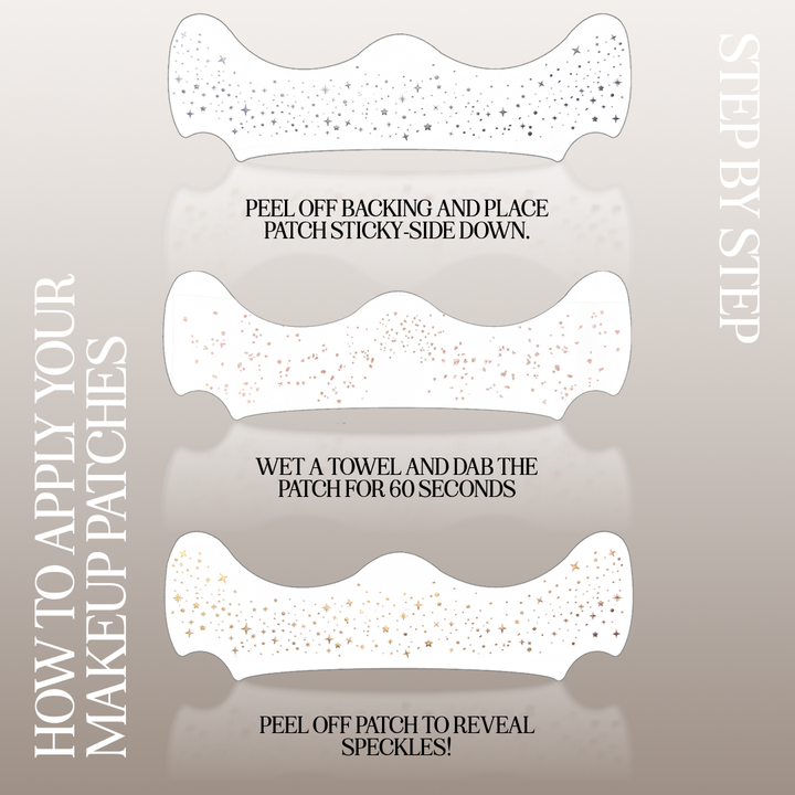Gold Glitter Freckles Makeup Patches: 6