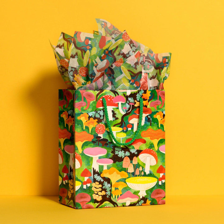 Woodland Mushrooms tissue paper: 5 Sheets
