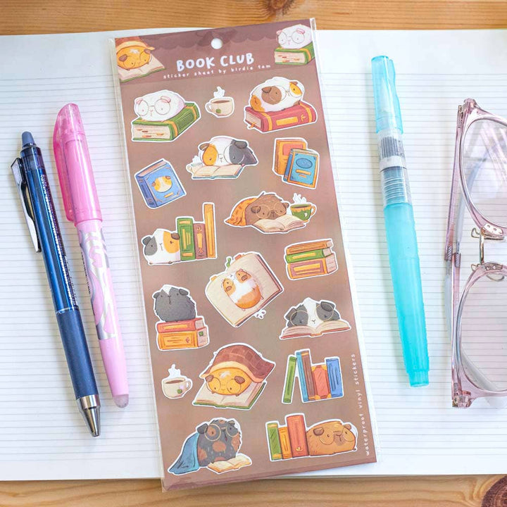 Sticker sheet - Guinea pig book club