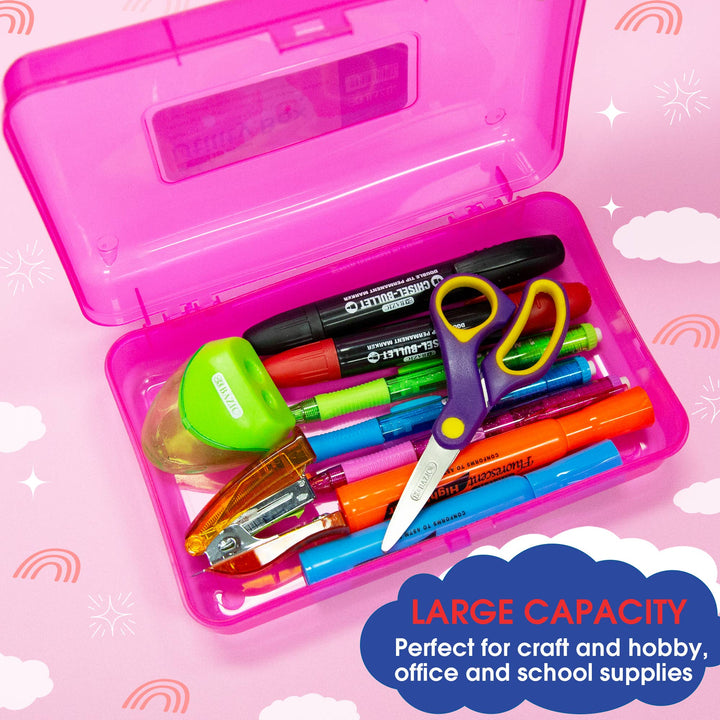 Bright Color Multipurpose Pencil Box, Stackable