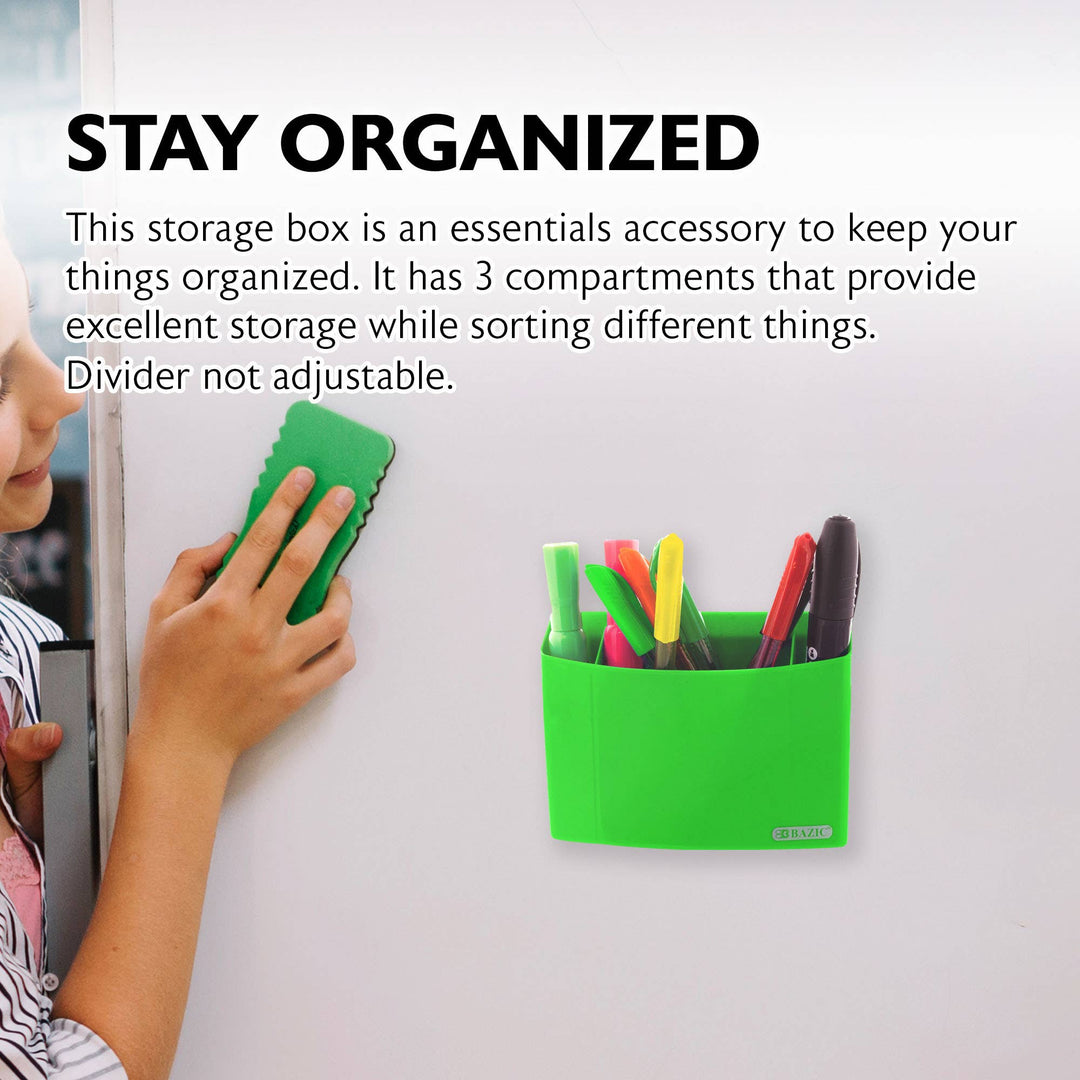 Magnetic Locker Storage Box, 3 Compartments
