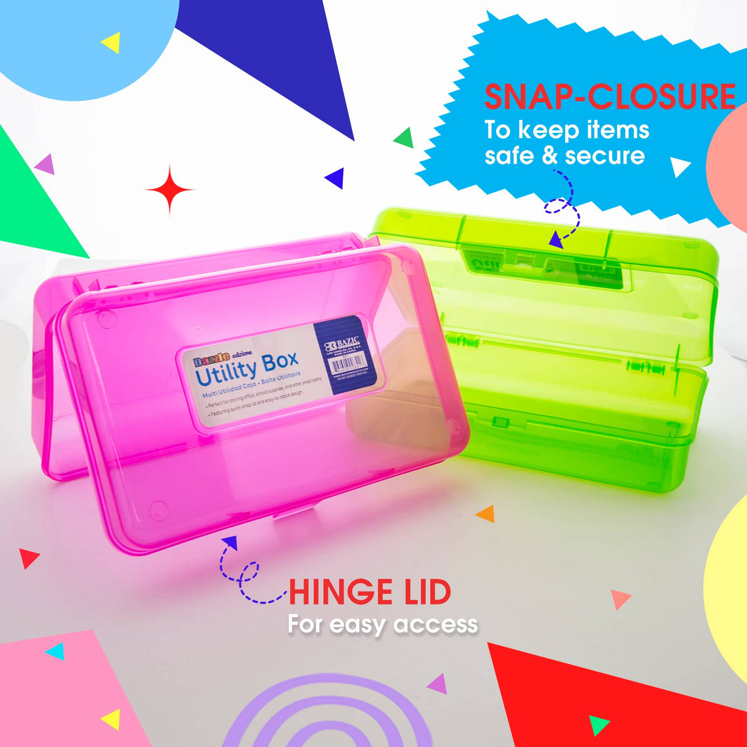 Bright Color Multipurpose Pencil Box, Stackable