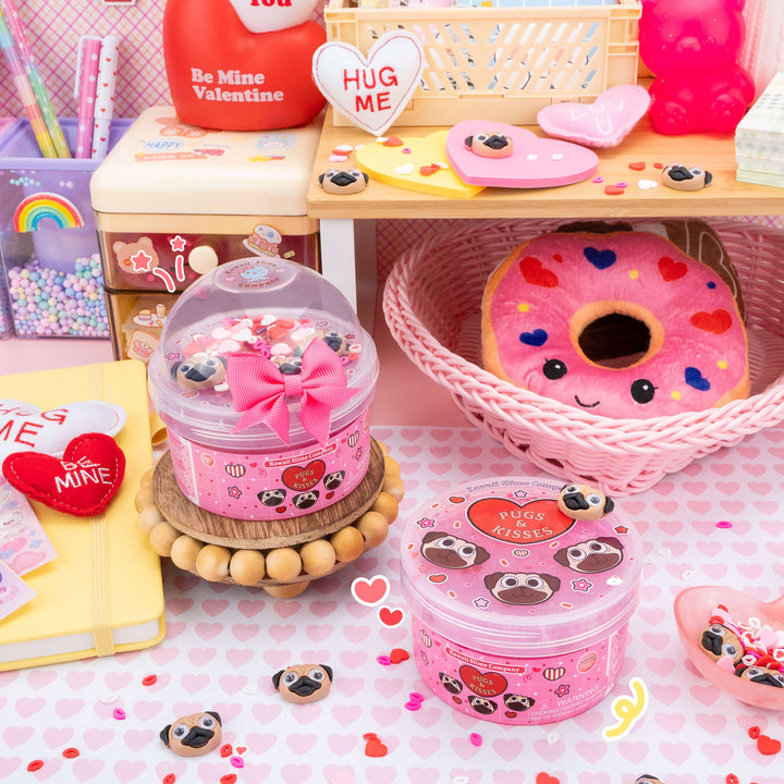 Pugs & Kisses Clear Signature Dome™ Slime
