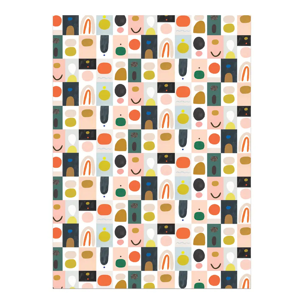 Color Block Wrapping Roll of Sheets