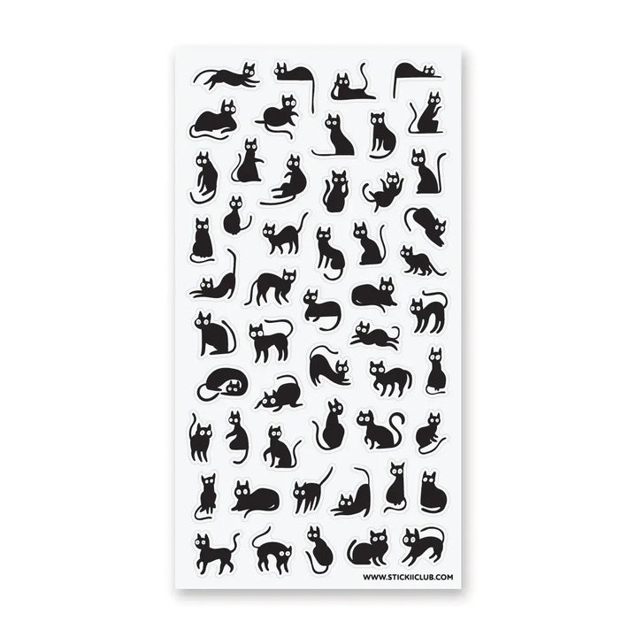 Mini Black Cats Sticker Sheet
