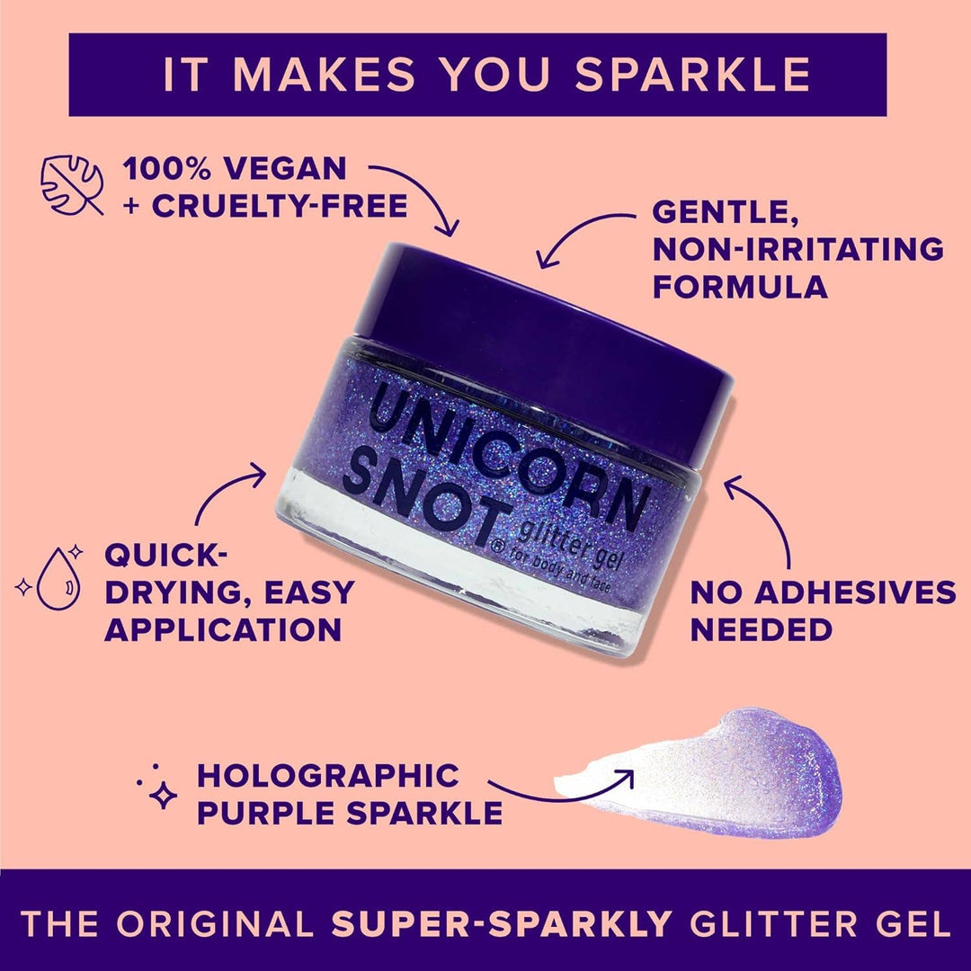 Ultraviolet Purple Glitter Gel