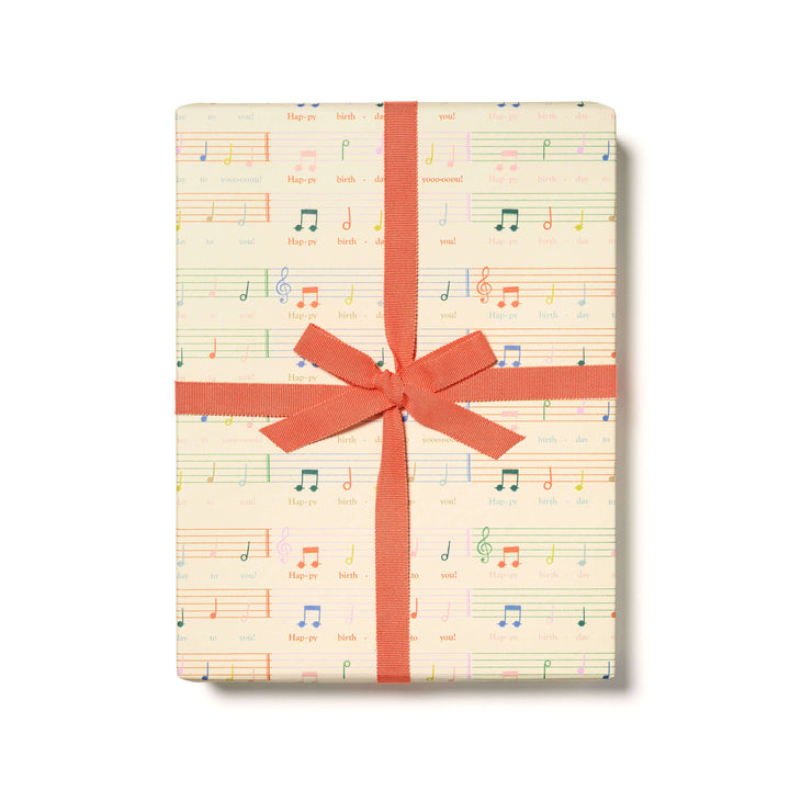 Birthday Song birthday wrapping paper: Flat sheets