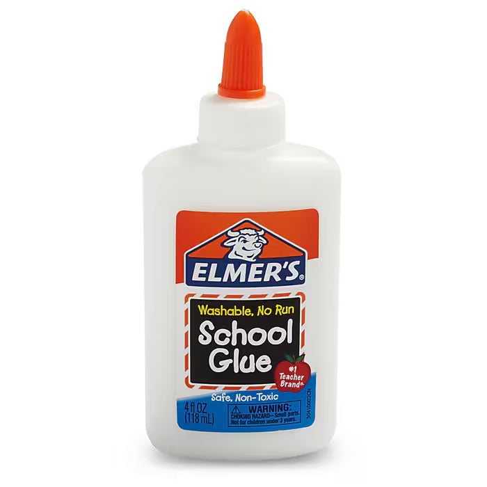 Washable Liquid School Glue, 4 oz., White