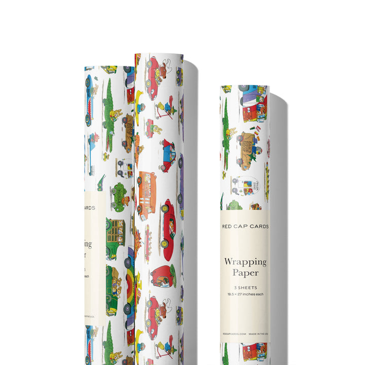 Richard Scarry Busytown Cars wrapping paper: Roll of 3 Sheets