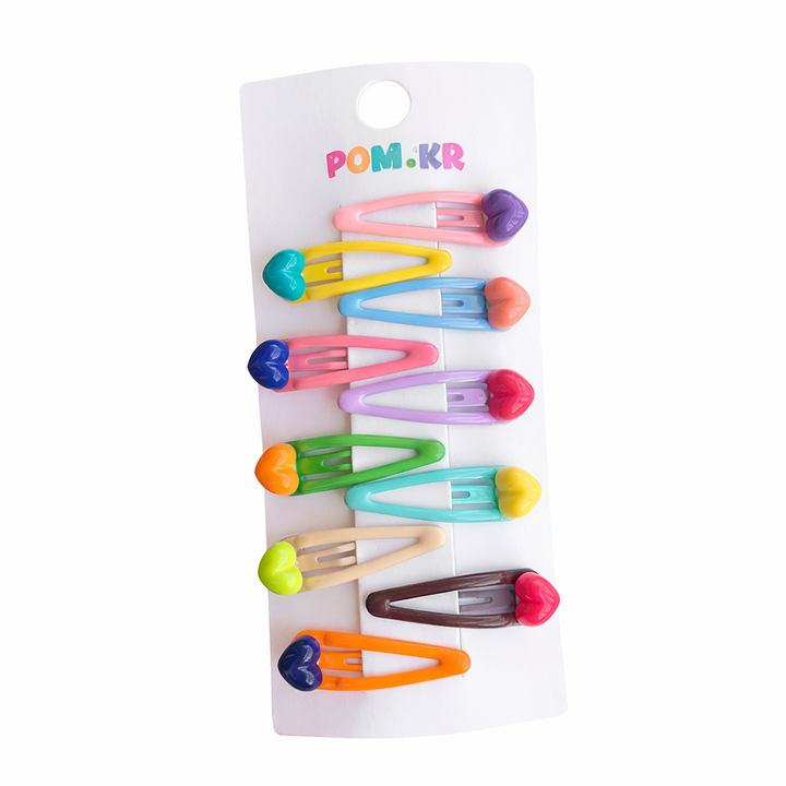 Color Pop Hearts Hair Clips
