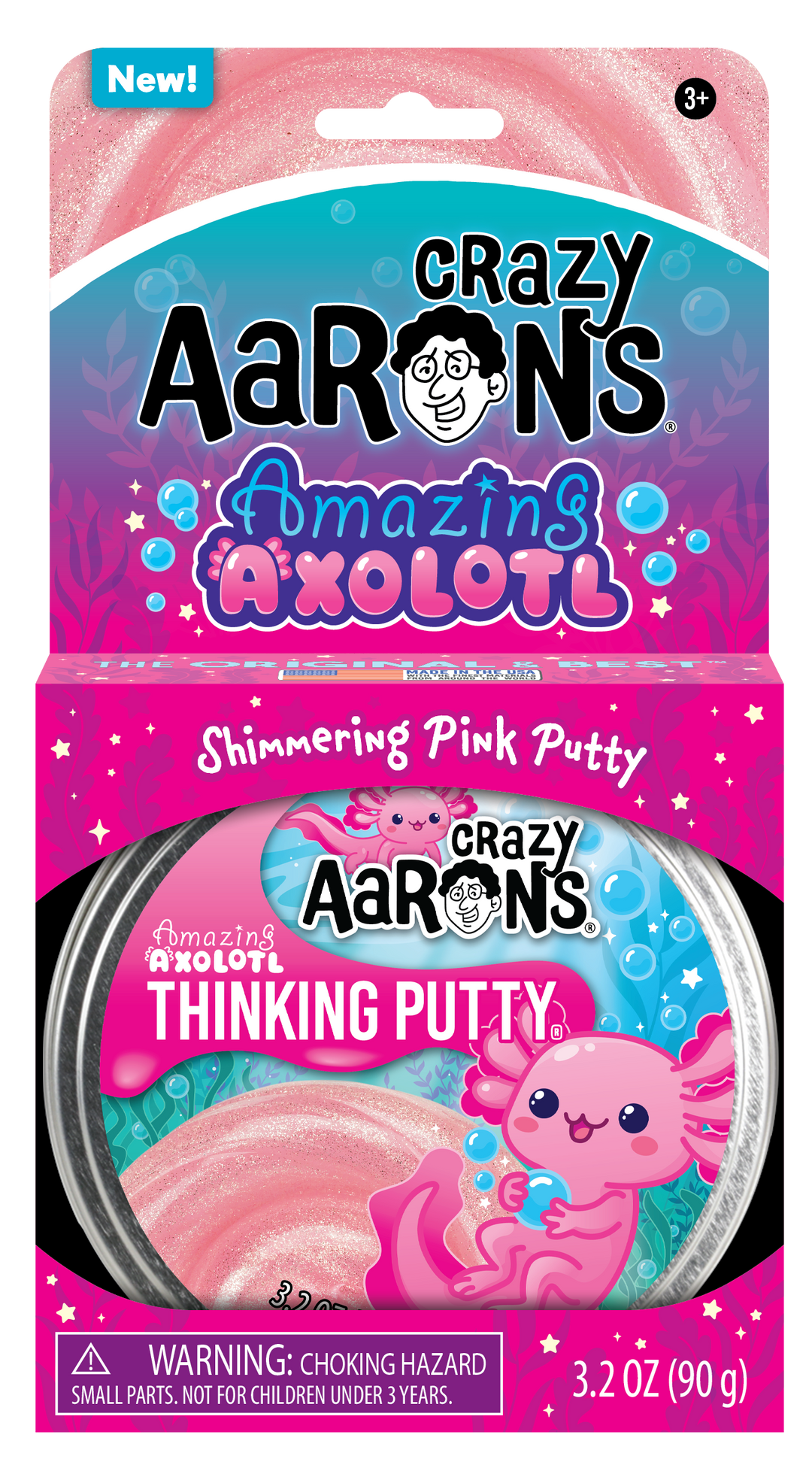 Amazing Axolotl 4" Putty Tin