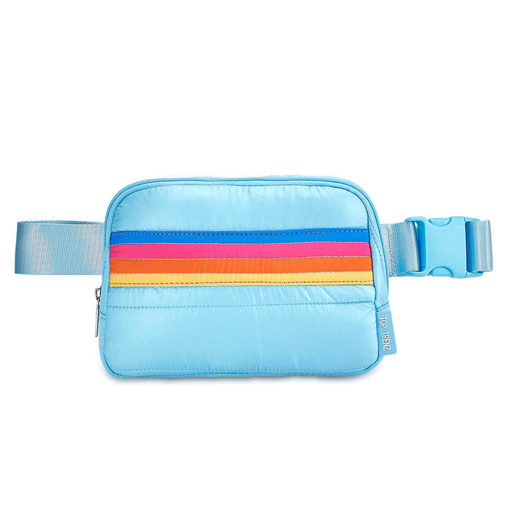 Blue Puffer Belt Bag