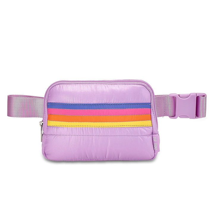 Purple Puffer Belt Bag