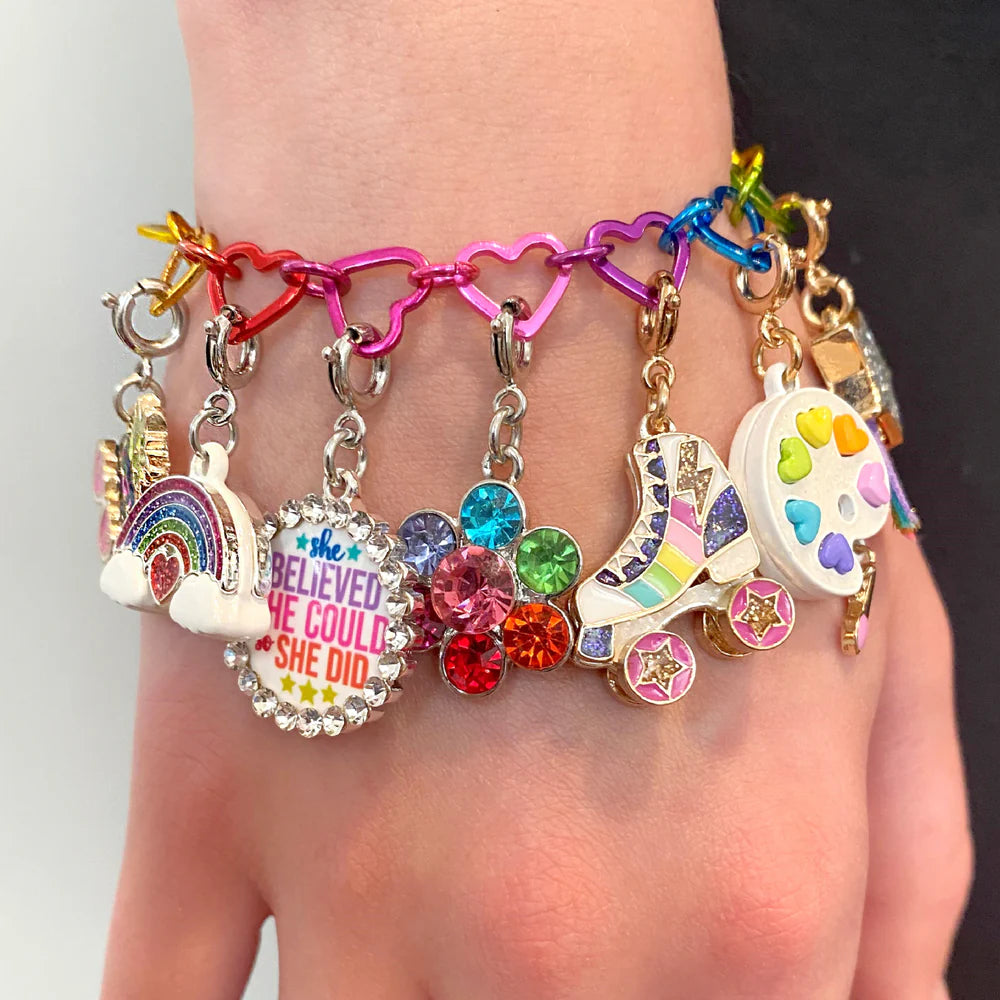 Charm It Chain - Rainbow Heart Bracelet