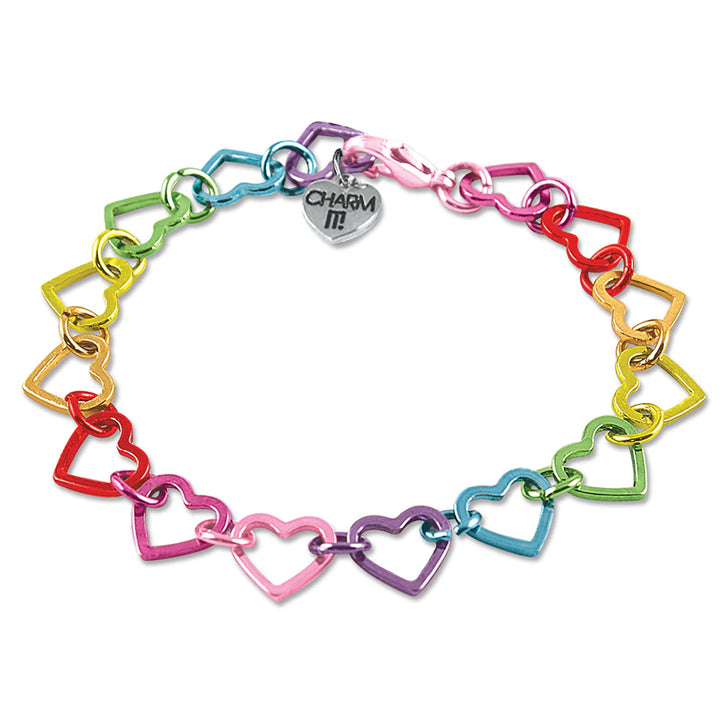 Charm It Chain - Rainbow Heart Bracelet