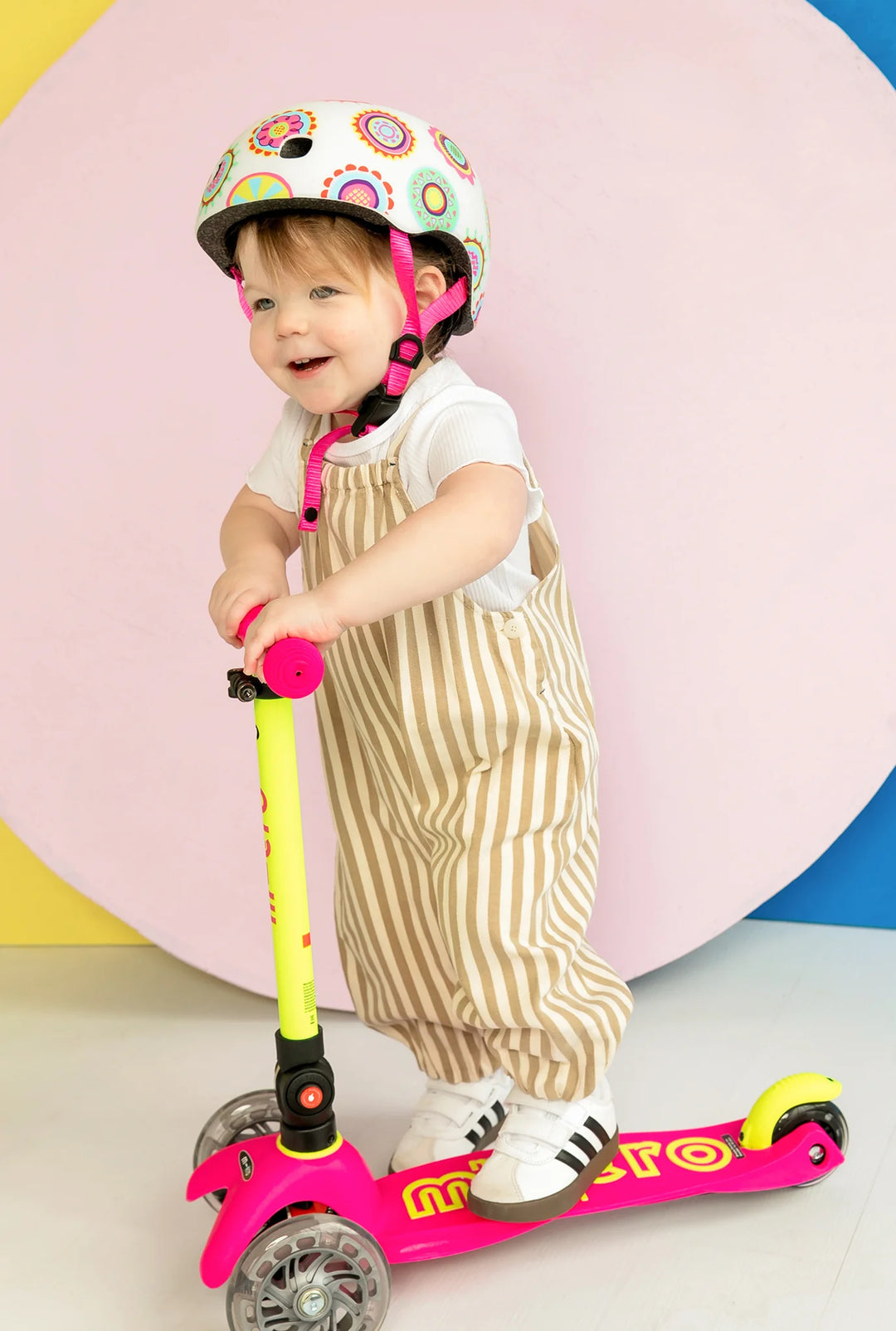Mini Flamingo Pink Yellow LED Neon Scooter