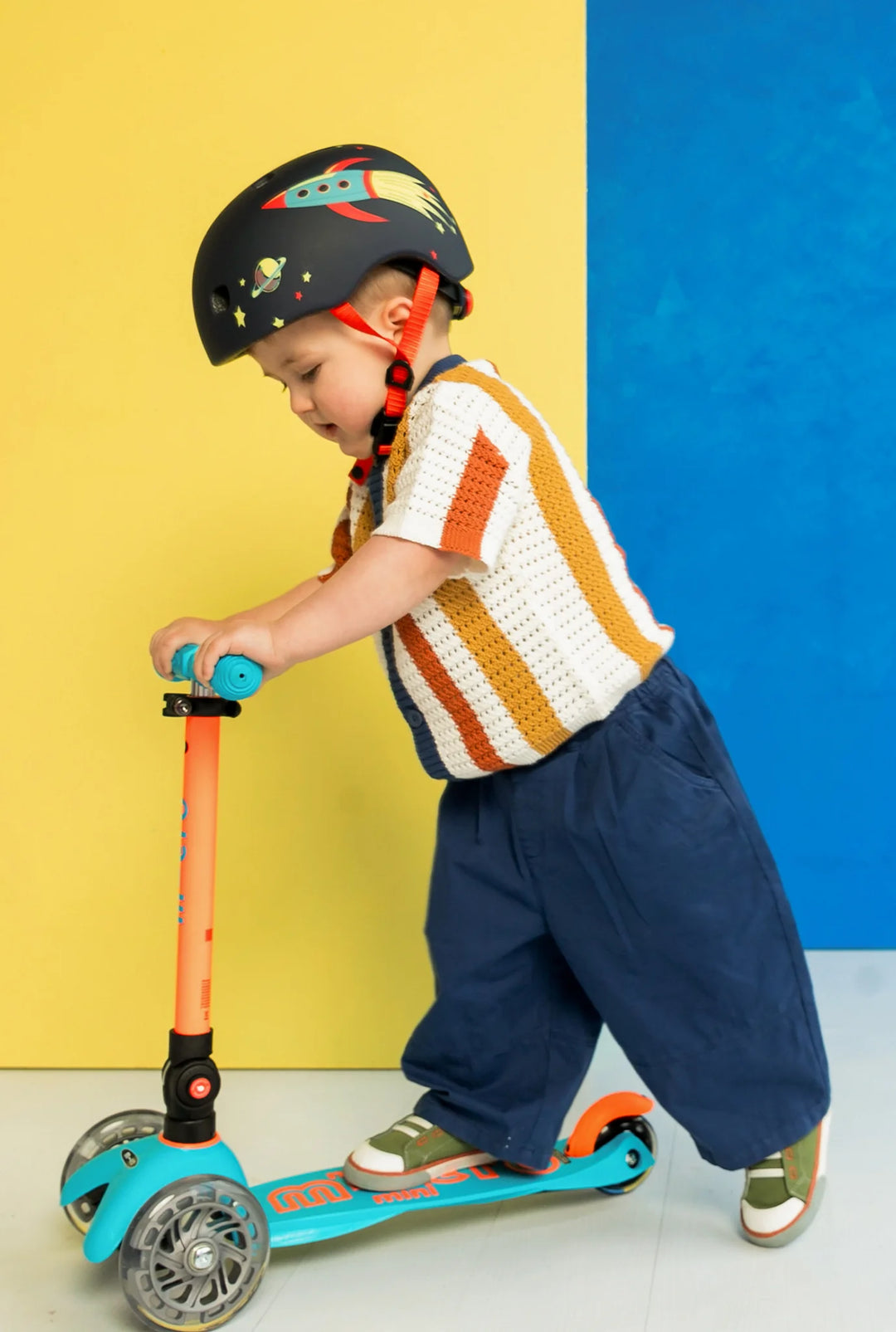 Mini Sunset Orange Aqua LED Neon Scooter