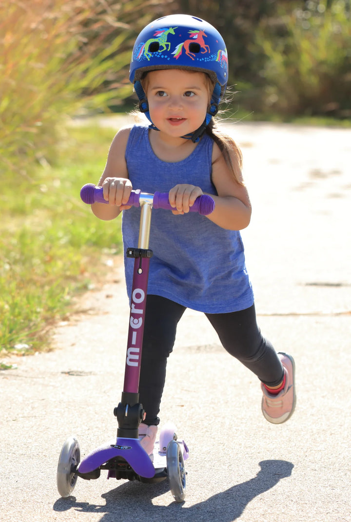 Mini Foldable LED Scooter Purple