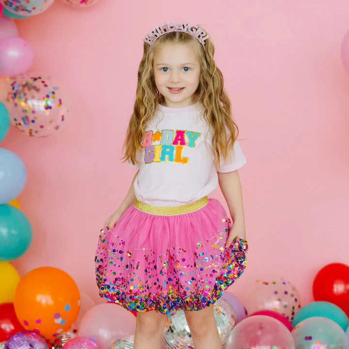 Raspberry Pink Confetti Tutu Skirt 4-6Y