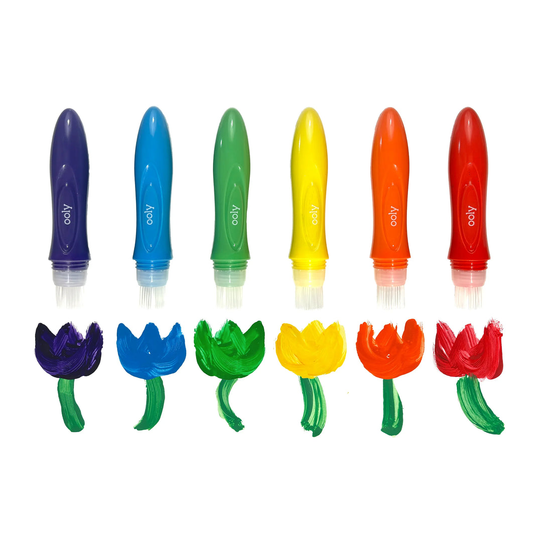 Easy Squeezy: Squeezable Poster Paint Brushes (Set of 6)