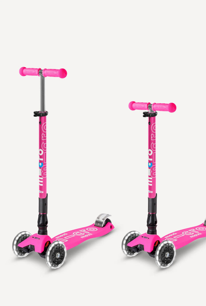 Maxi Deluxe Foldable LED Scooter Shocking Pink