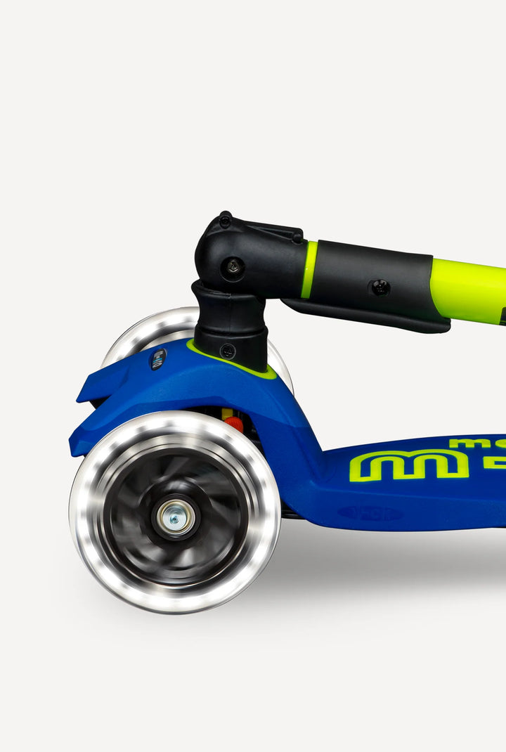 Maxi Canary Yellow Blue Foldable Neon LED Scooter