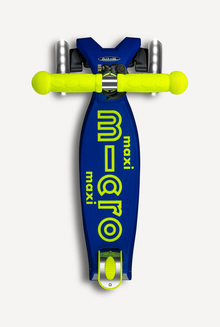 Maxi Canary Yellow Blue Foldable Neon LED Scooter