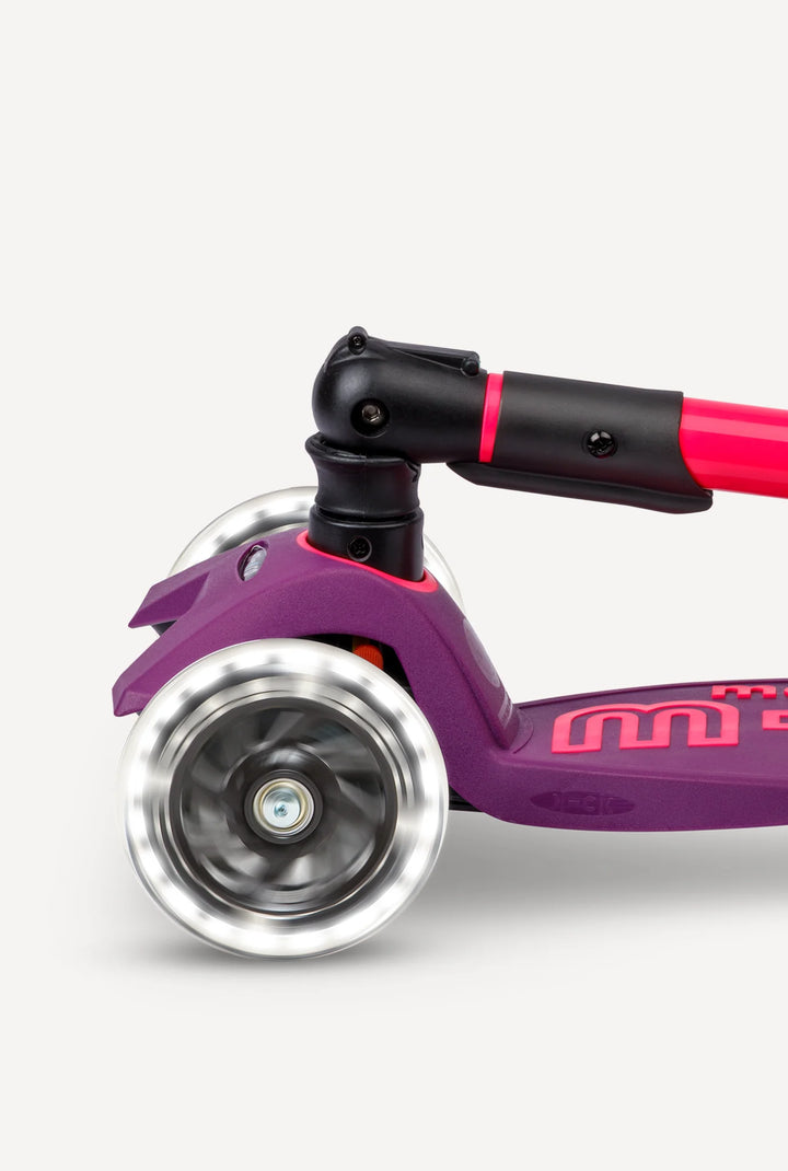 Maxi Ultra Pink Purple Foldable Neon LED Scooter