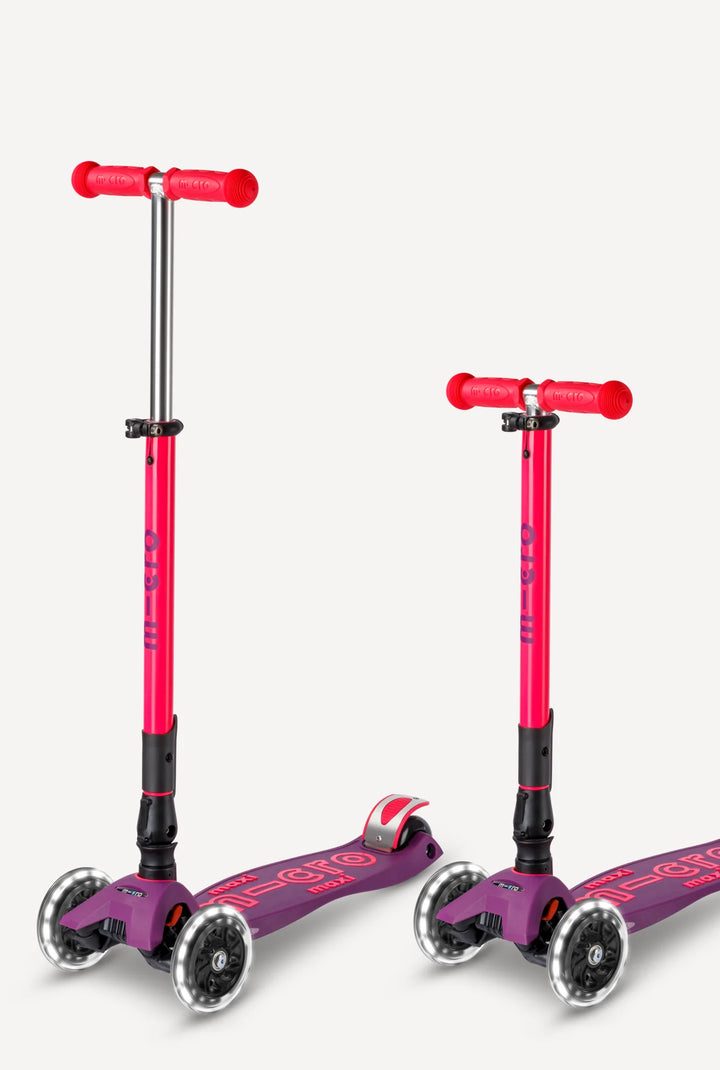 Maxi Ultra Pink Purple Foldable Neon LED Scooter