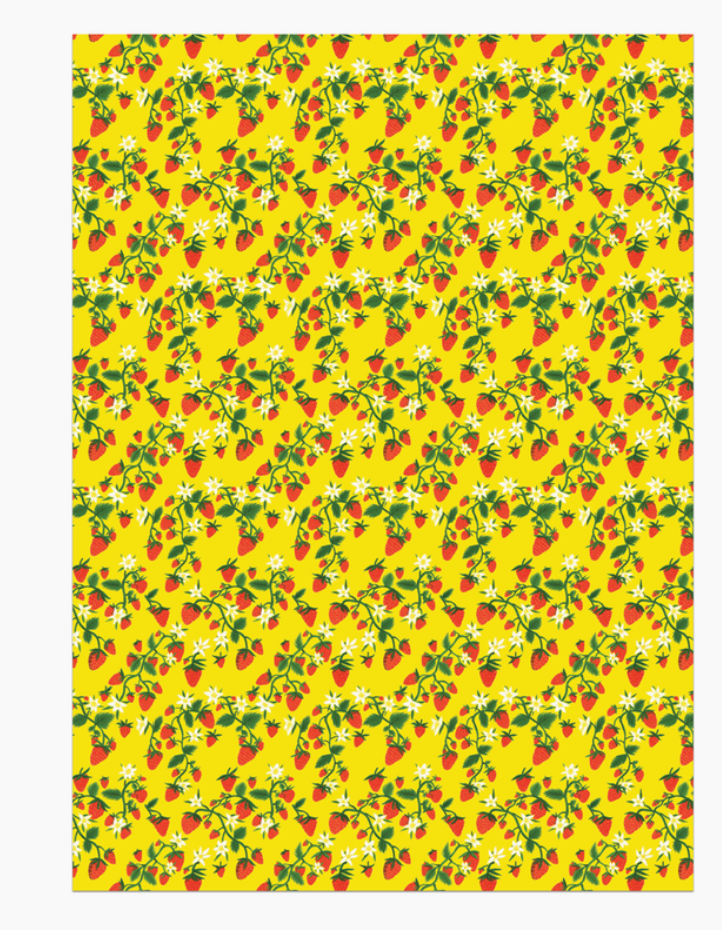 Strawberry Patch Wrapping Paper Roll