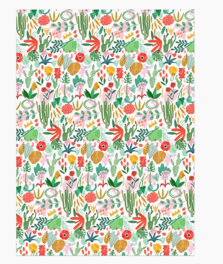 Succulent Garden Wrapping Paper Roll of Sheets