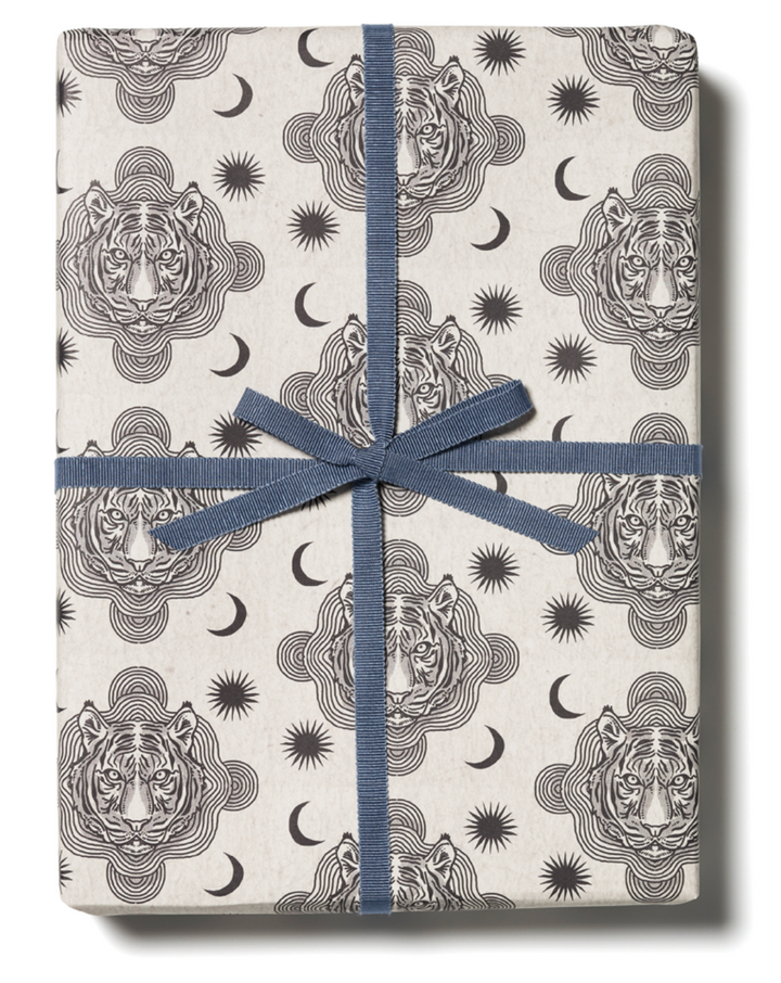 Tiger Heads Wrapping Paper Roll of Sheets