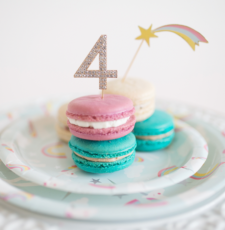 Rhinestone Number Cake Topper