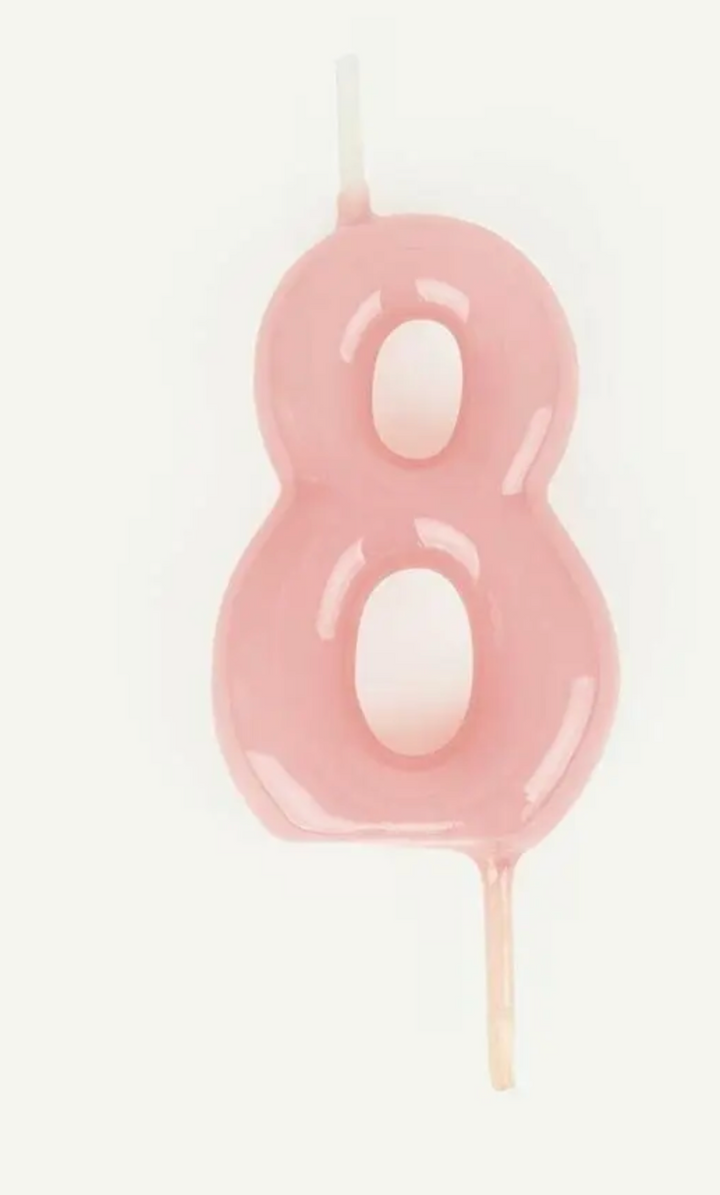 Pink Number Candles