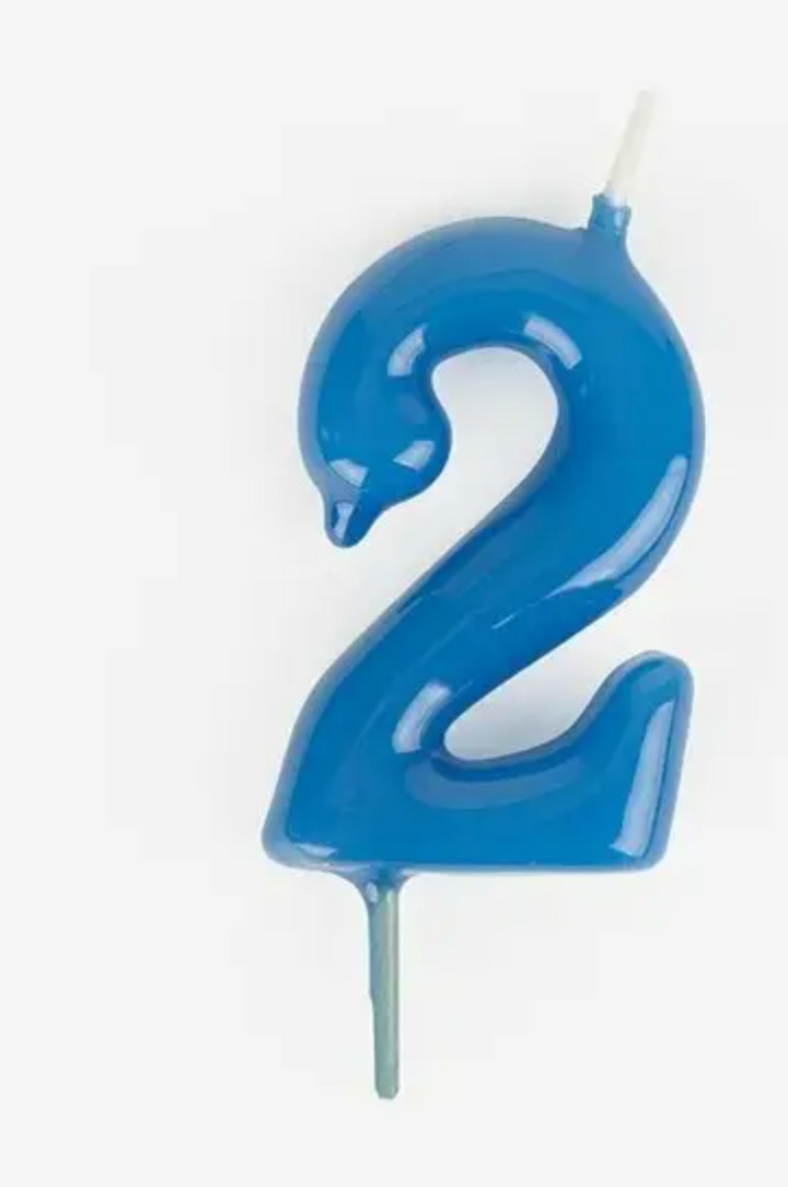 Blue Number Candles