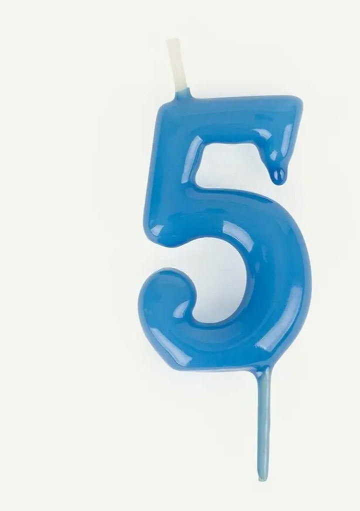 Blue Number Candles
