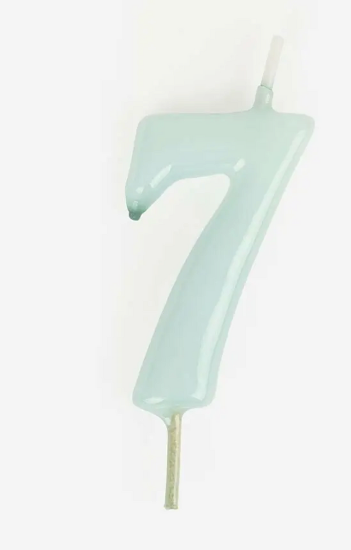 Blue Number Candles
