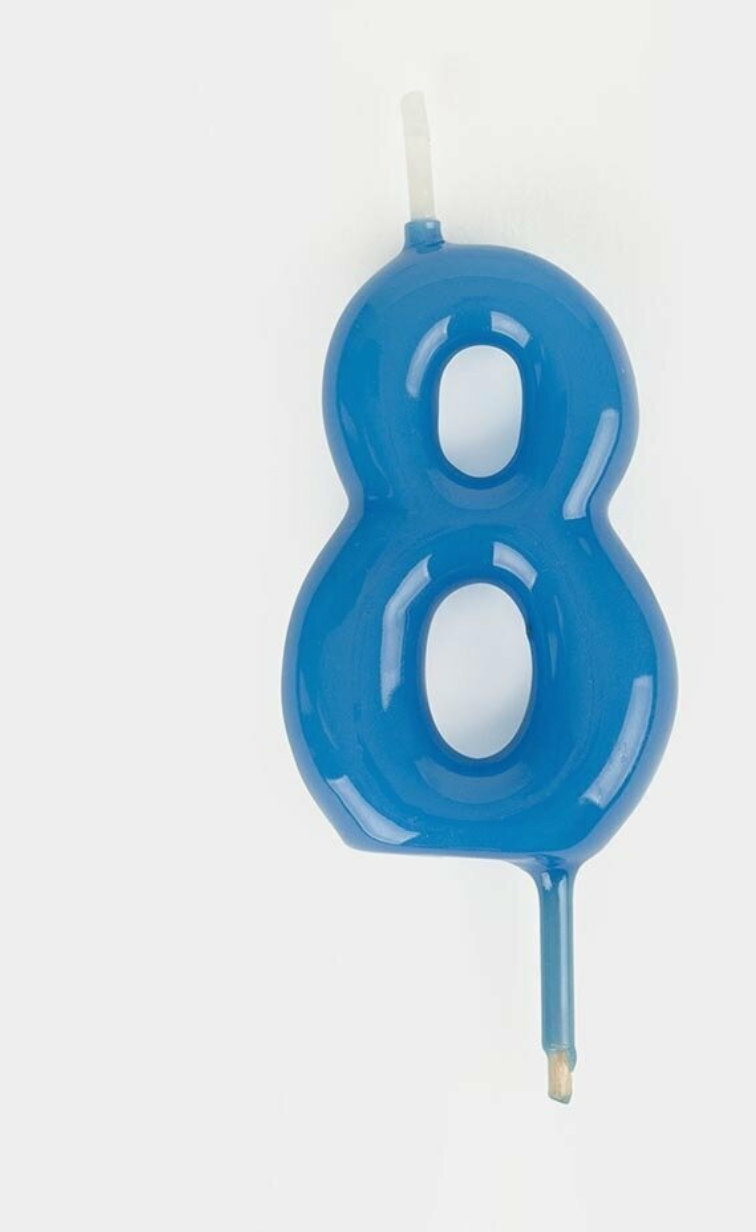 Blue Number Candles