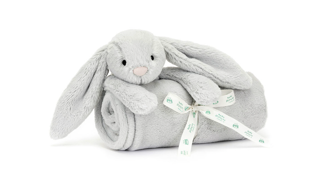 Bashful Silver Bunny Blankie